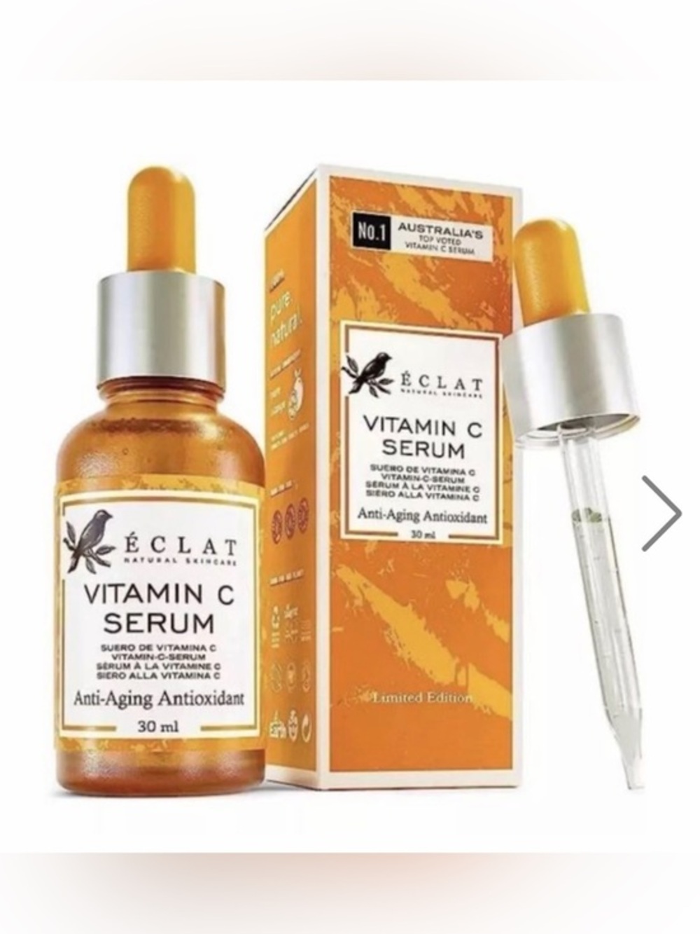Eclat Vitamin C Serum - Brightening Anti-Aging Serum (Orange)